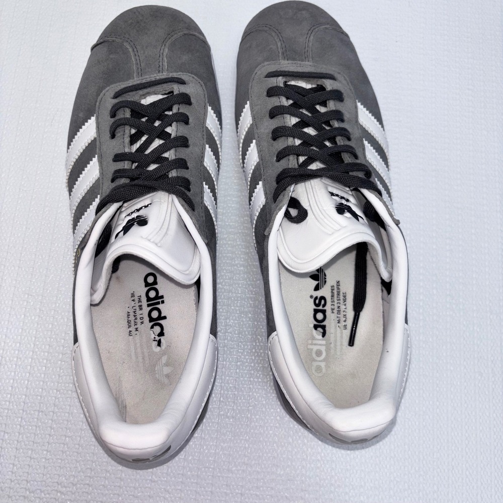 Adidas Gazelle Sneaker Shoes Mens Size 8 Grey White Suede Skater TeenBB5480 - Picture 7 of 7